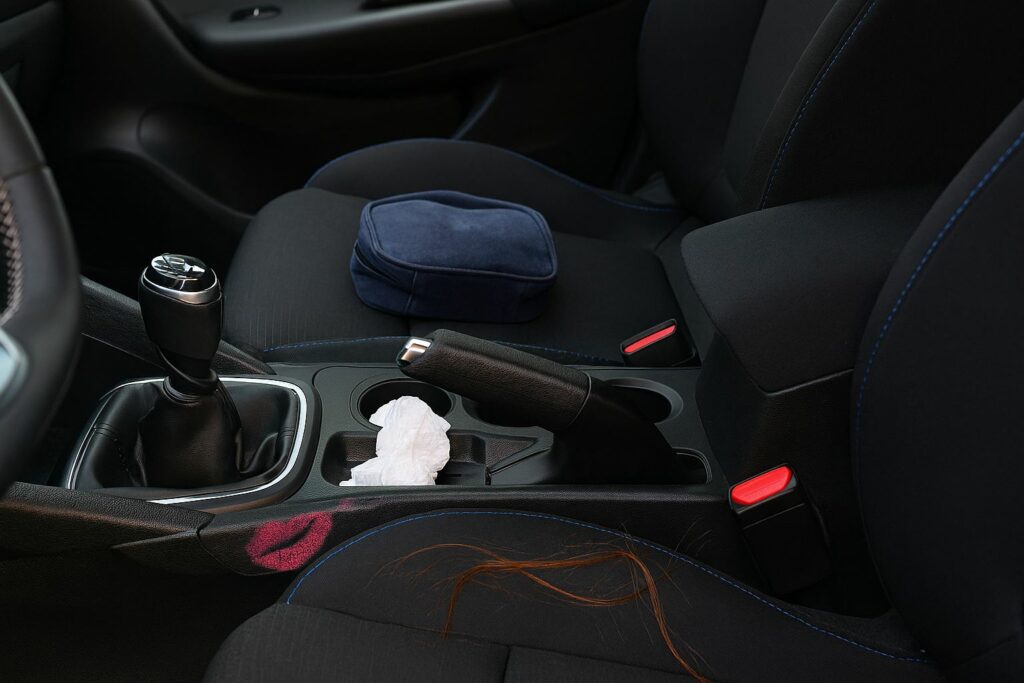 Ślady zdrady w samochodzie